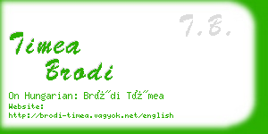 timea brodi business card